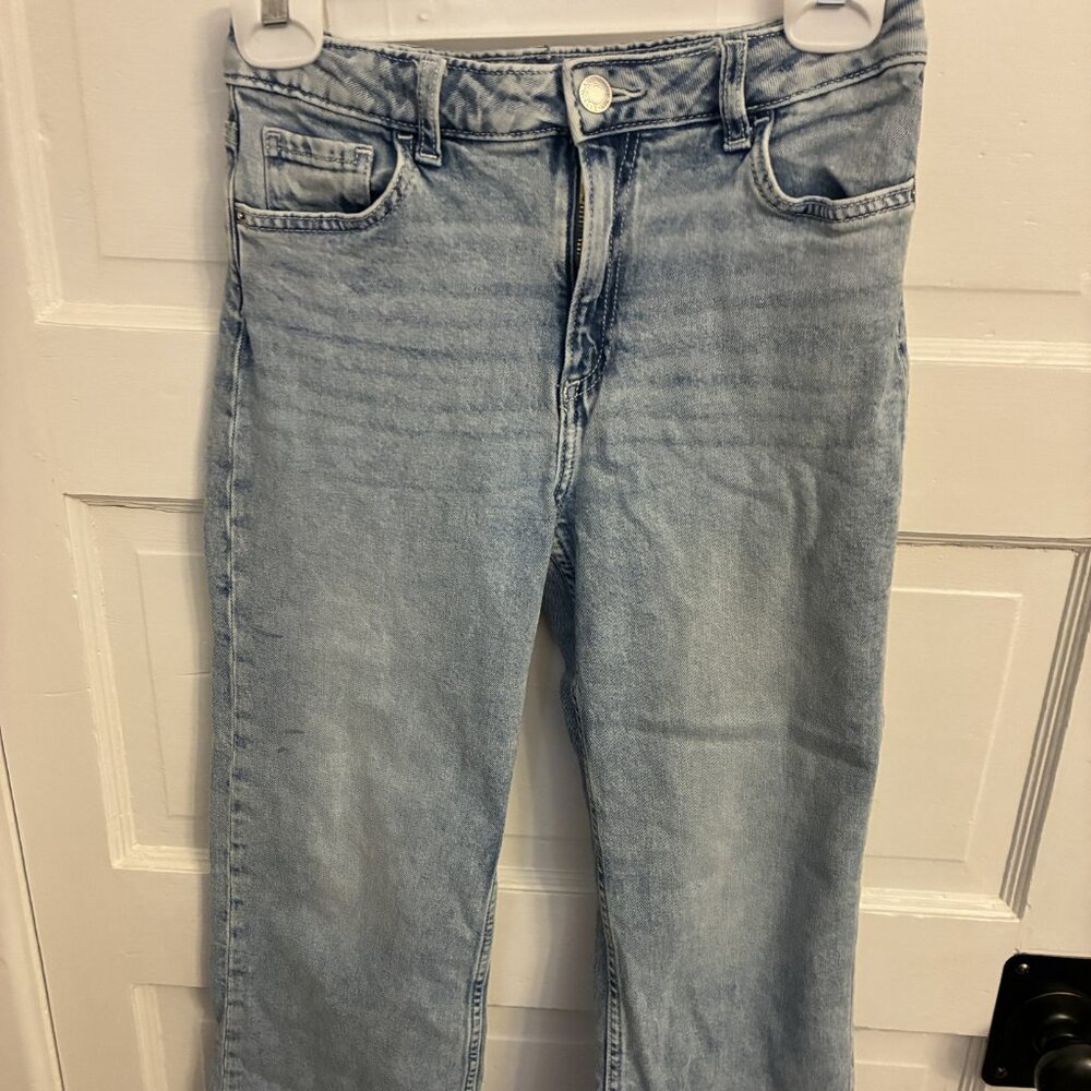186 H&M Girls Baggy Jeans Size 10 Faded Blue